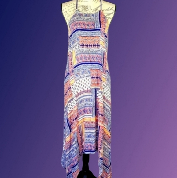 Bohemian Print Asymmetrical Dress - Picture 6 of 6